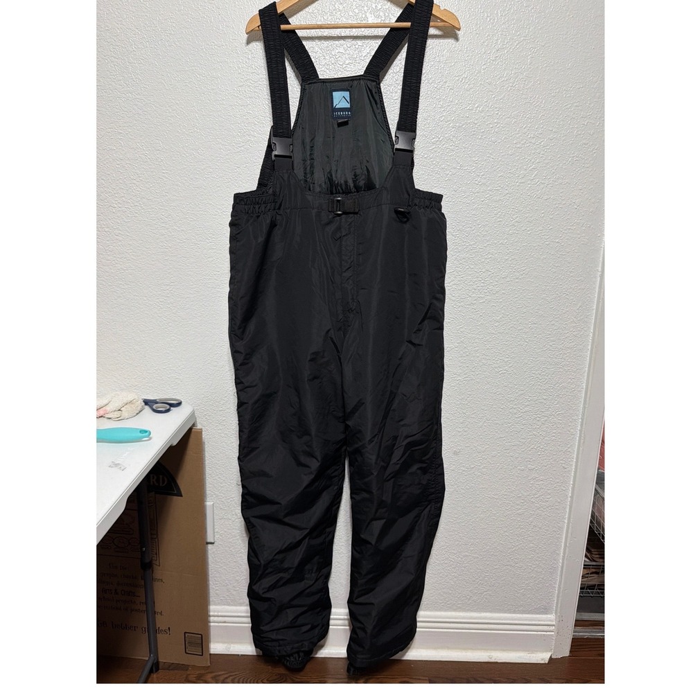 Iceburg Outerwear Black Insulated Snow Bib Ski Pants Overalls XL Mens XL